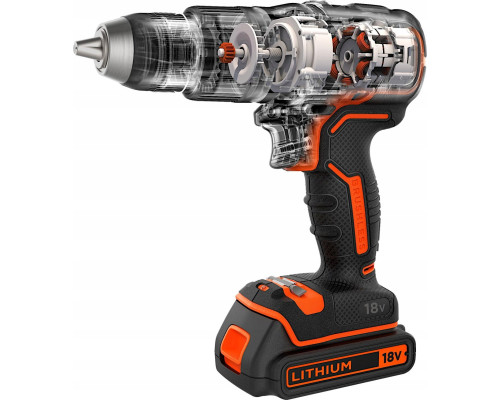 Акумуляторний дриль/шуруповерт Black+Decker 18V BL186KB 52Nm 2x2.0Ah BL