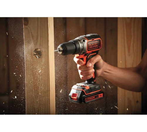 Акумуляторний дриль/шуруповерт Black+Decker 18V BL186KB 52Nm 2x2.0Ah BL