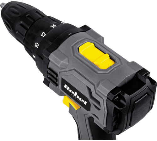 Акумуляторний дриль-шуруповерт Rebel Tools RB-1000 18 В 1 х 1,3 Аг Акумуляторний дриль-шуруповерт Rebel Tools RB-1000 18 В 1 х 1,3 Аг