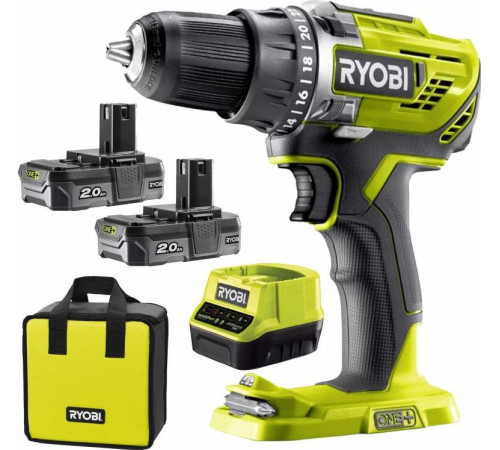 Акумуляторний дриль/шуруповерт Ryobi R18DD3-220S 18 В 2 х 2 Ач