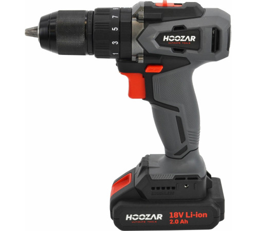 Акумуляторний дриль-шуруповерт HOOZAR UD Screwdriver. 18V 1x2.0Ah 45 Nm CD20BLT