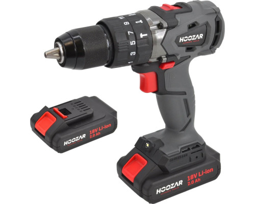 Дриль акумуляторна HOOZAR UD Screwdriver. 18V 2x2.0Ah 55 Nm CD10BLD2