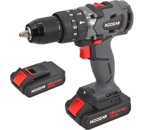 Дриль акумуляторна HOOZAR UD Screwdriver. 18V 2x2.0Ah 55 Nm CD10BLD2