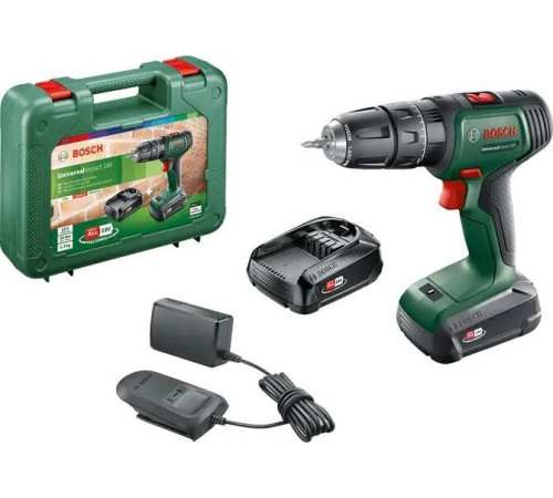Акумуляторний дриль/шуруповерт Bosch Universal Impact 18 В 2 x 1,5 Ач Акумуляторний дриль/шуруповерт Bosch Universal Impact 18 В 2 x 1,5 Ач