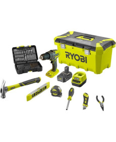 Акумуляторний дриль/шуруповерт Ryobi R18PD3-220TAH 18V ONE+ з ящиком для інструментів