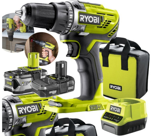 Акумуляторний дриль/шуруповерт Ryobi Ryobi R18DD3-2415BS