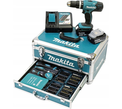 Акумуляторний дриль-шуруповерт Makita DHP453RFX2 18 В 2 х 3 Ач