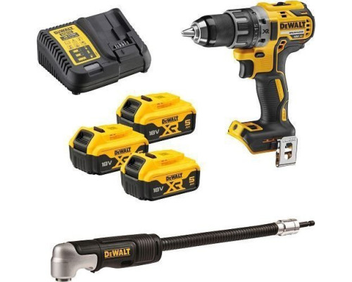 Дриль-шуруповерт акумуляторний Dewalt BL 18V 3*5.0AH + ACC