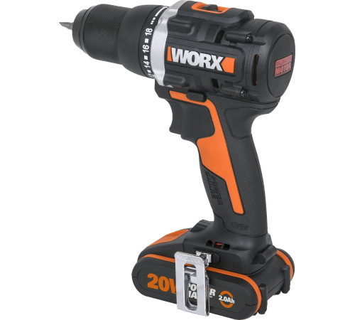 Акумуляторний дриль-шуруповерт, безщіточний Worx WX102 20V 60Nm 13mm