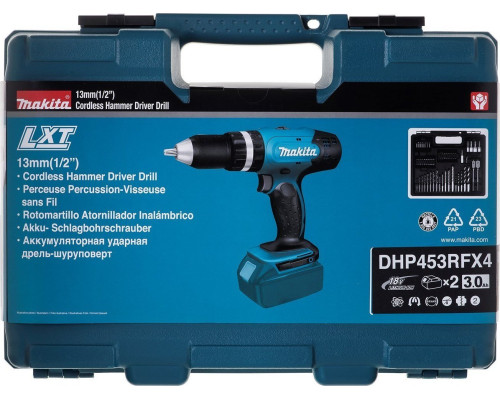 Акумуляторний дриль-шуруповерт Makita 18V 2X3.0Ah DHP453RFX