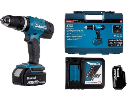 Акумуляторний дриль-шуруповерт Makita 18V 2X3.0Ah DHP453RFX