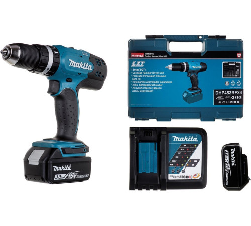 Акумуляторний дриль-шуруповерт Makita 18V 2X3.0Ah DHP453RFX