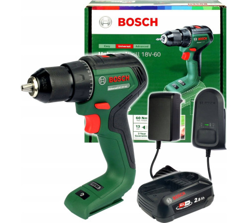 Акумуляторна дриль-шуруповерт Bosch UniversalDrill 18V-60