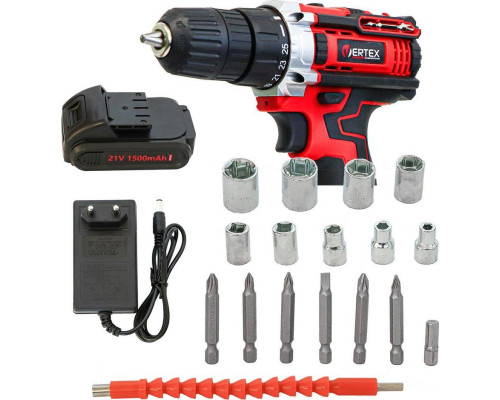 Дриль шуруповерт Vertex VERTEX Screwdriver 21V / 2x1.5Ah КЕЙС