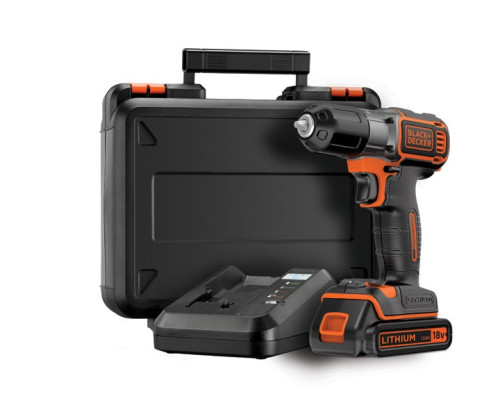 Акумуляторний дриль-шуруповерт Black&Decker 18 В 1 х 1,5