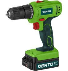 Акумуляторний дриль-шуруповерт Verto 50G290 20 В 1 х 1,5 Ач