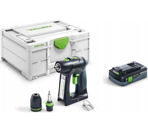 Акумуляторний дриль-шуруповерт Festool FESTOOL C 18 HPC 4.0 I-Set