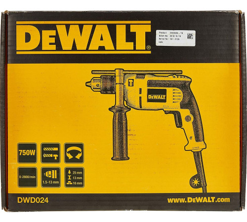 Ударна дриль Dewalt DWD024 650Вт