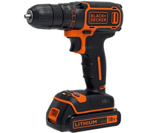 Акумуляторний дриль-шуруповерт Black&Decker 18 В 2 х 1,5 Ач