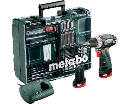 Акумуляторний дриль-шуруповерт Metabo PowerMaxx BS Basic Set 10,8 В 2 х 2