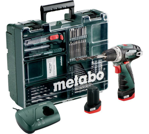 Акумуляторний дриль-шуруповерт Metabo PowerMaxx BS Basic Set 10,8 В 2 х 2