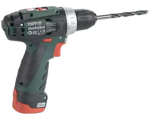 Акумуляторний дриль-шуруповерт Metabo PowerMaxx BS Basic Set 10,8 В 2 х 2