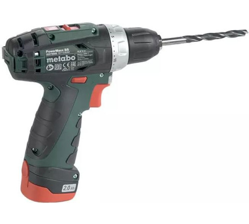 Акумуляторний дриль-шуруповерт Metabo PowerMaxx BS Basic Set 10,8 В 2 х 2