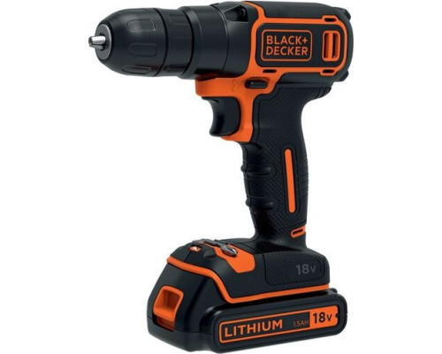 Акумуляторний дриль-шуруповерт Black&Decker BDCD18 18 В 1 х 1,5 Ач