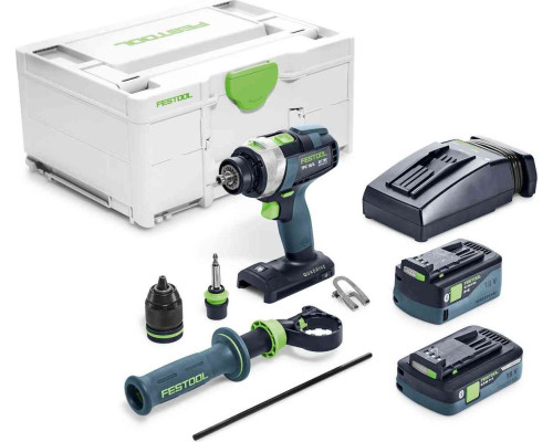 Акумуляторний дриль-шуруповерт Festool Quadrive TPC 18/4 5.2/4.0 I-Plus 18 В 2 x 4 / 5.2 Ah