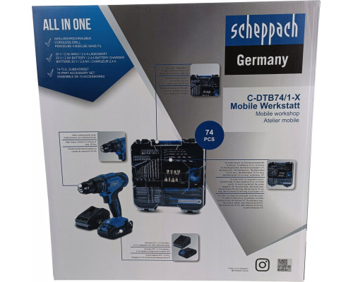 Акумуляторний дриль-шуруповерт Scheppach C-DTB74/1-X 20 В IXES