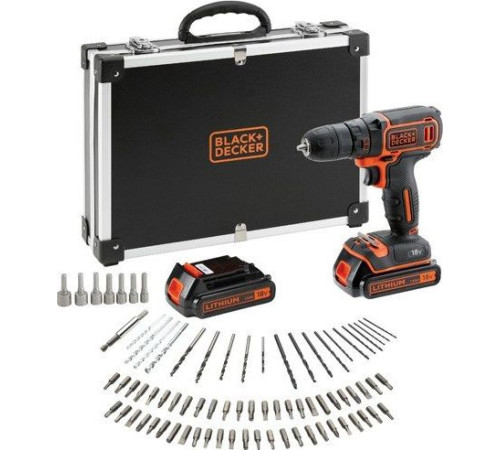 Акумуляторний диль-шуруповерт Black&Decker BDCDD12BAFC 10,8 В 2 х 1,5 Ач