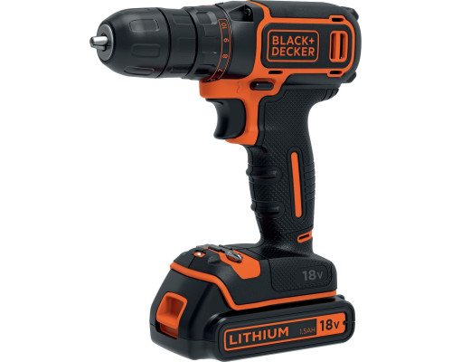 Акумуляторний дриль-шуруповерт Black&Decker BDCDC18BAFC 18 В 2 х 1,5 Ач