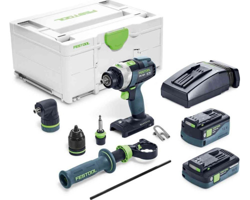 Акумуляторний ударний дриль-шуруповерт QUADRIVE TPC 18/4 5.2/4.0 I-Set FESTOOL