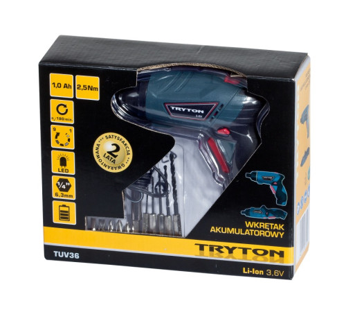 Акумуляторний шуруповерт-викрутка Tryton Wkrętak TUV36 3.6 V