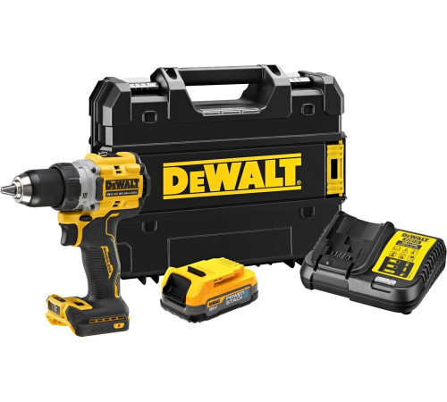 Дриль-шуруповерт Dewalt DEWALT IMPACT DRILL/DRIVEN 18V 90Nm 1x1.7Ah POWERSTACK BL TSTAK DCD805E1T